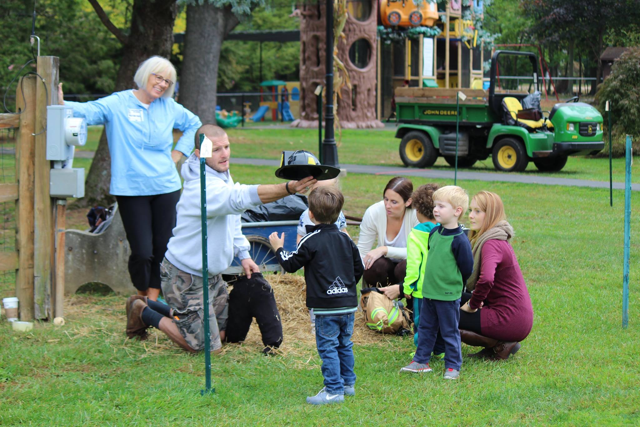 Kids playing outdoors.