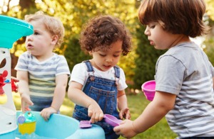 Group of toddlers playing.